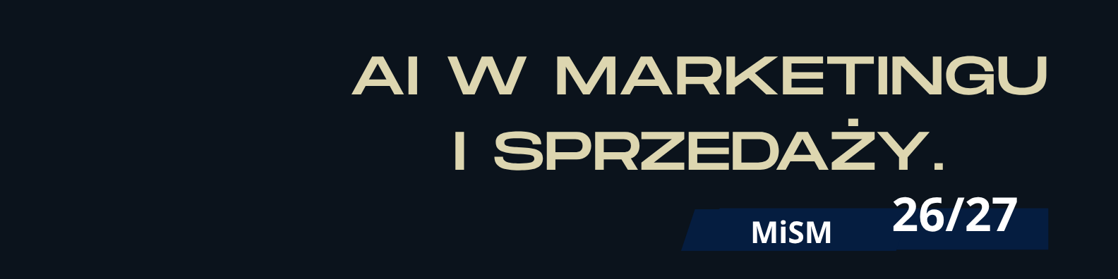AI w marketingu i sprzedaży  - A.Gierasimowicz - 26/27Z - NST